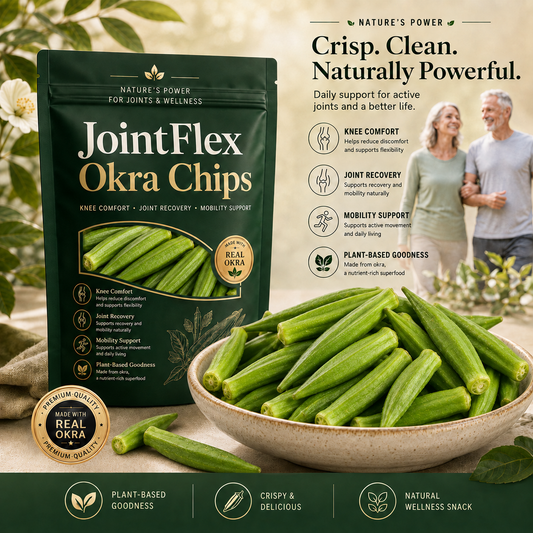 🌿 JointFlex Okra Chips 🥬 | Knee Comfort, Joint Recovery & Mobility Support -EV