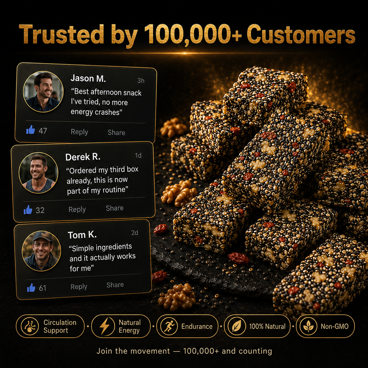⚡ Trusted by 100,000+ | Natural Energy & Vitality Support 🌰-&F