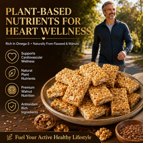 ⚖️Feeling Heavy After Meals? 🌱Support Your Healthy Aging Journey With This Delicious Flaxseed & Walnut Crisp❤️-C1