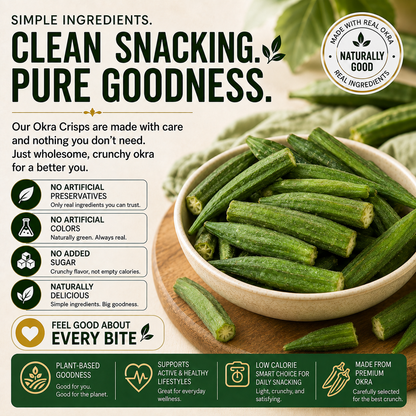 🌿 JointFlex Okra Crisps 🥬 | Knee Comfort, Joint Mobility & Healthy Circulation Support-LP