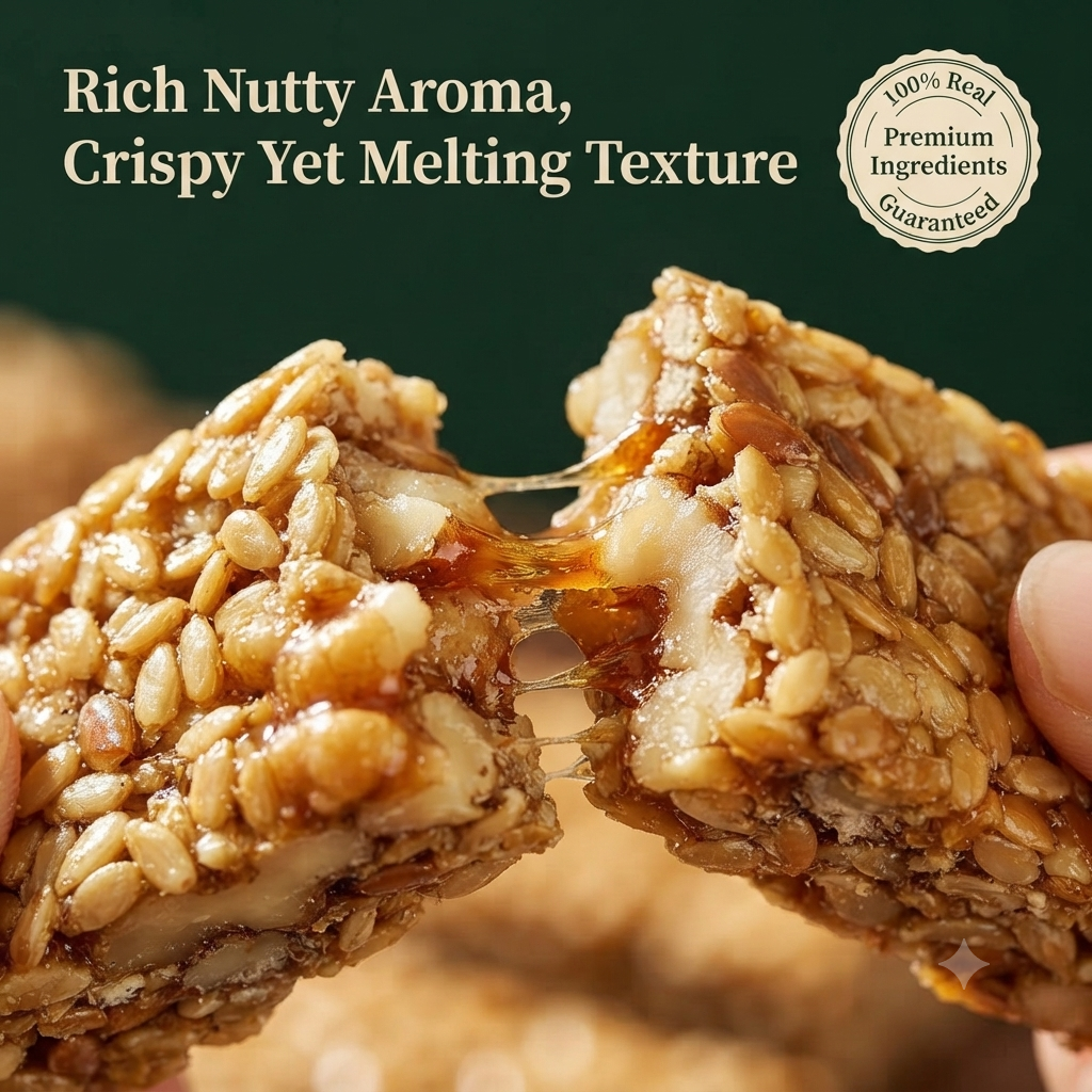 ⚖️Feeling Heavy After Meals? 🌱Support Your Healthy Aging Journey With This Delicious Flaxseed & Walnut Crisp❤️-C1