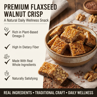 ⚖️Feeling Heavy After Meals? 🌱Support Your Healthy Aging Journey With This Delicious Flaxseed & Walnut Crisp❤️-C1